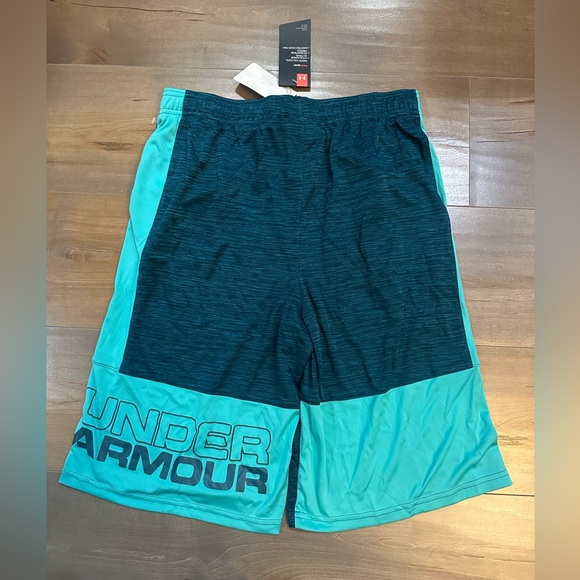 Under Armour Kids Teal and Navy Shorts - Picture 1 of 10